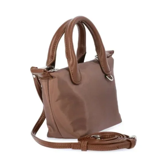 No Boundaries Women's Mini Tote Crossbody Bag, Chocolate New - Picture 2 of 3
